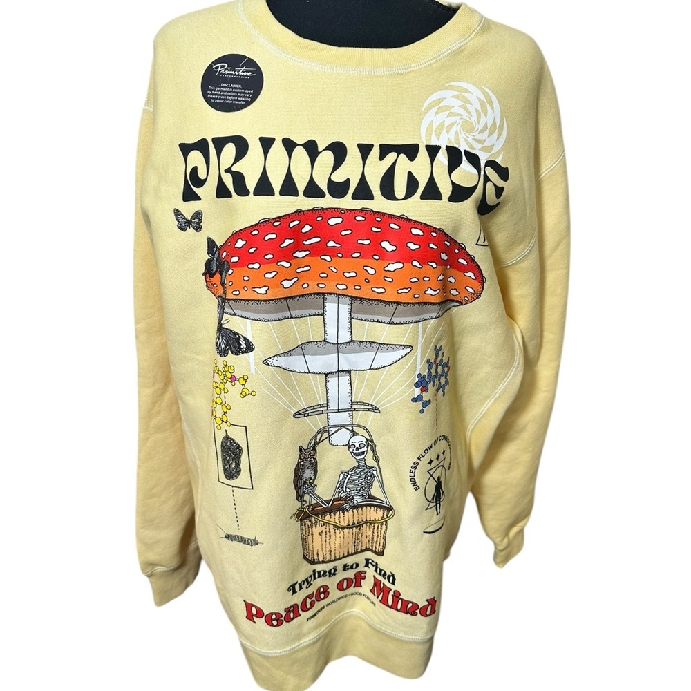 Primitive Skateboarding Crewneck ‎ Elevator Washed Crewneck NWT Size L